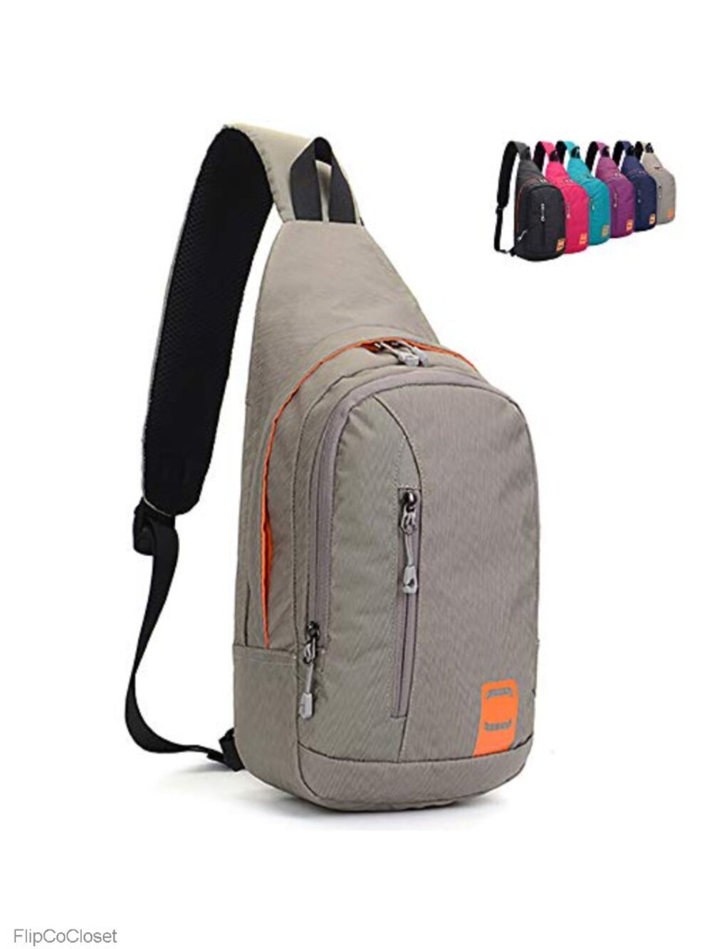 Water Resistant Unisex Sling Backpack Crossbody Daypack Lightweight Nylon